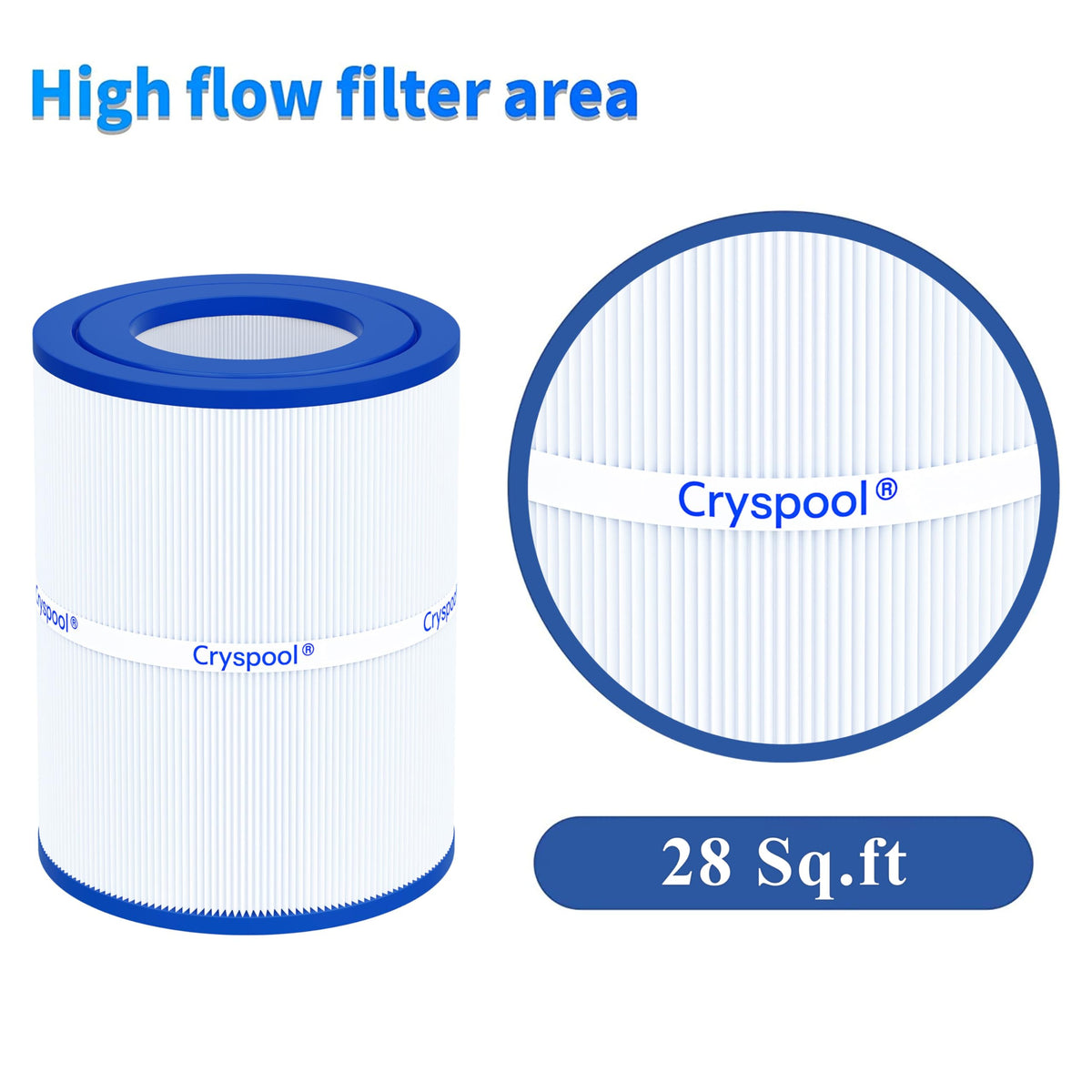 Cryspool PDM28 filter compatibility label confirms model 461273.