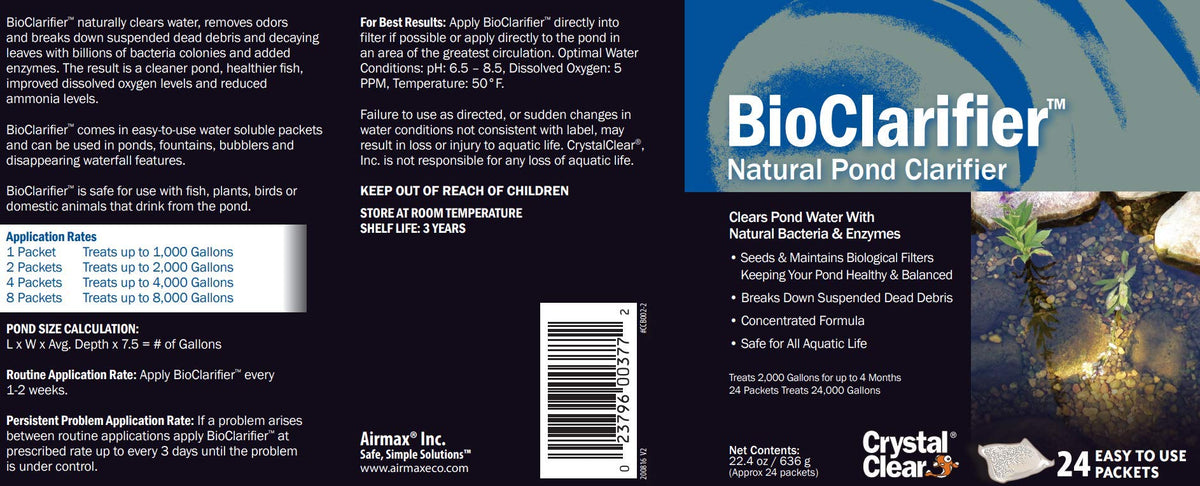 CrystalClear BioClarifier in a pond, promoting healthier water for fish