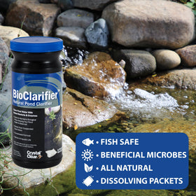 CrystalClear BioClarifier safe for aquatic life including fish and birds.