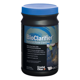 CrystalClear BioClarifier packets being added to pond water for filtration