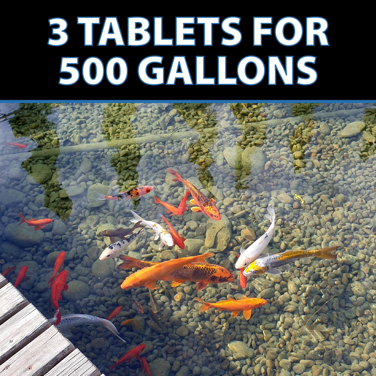 CrystalClear MuckOff deep-clean action reaches hard-to-reach pond areas.