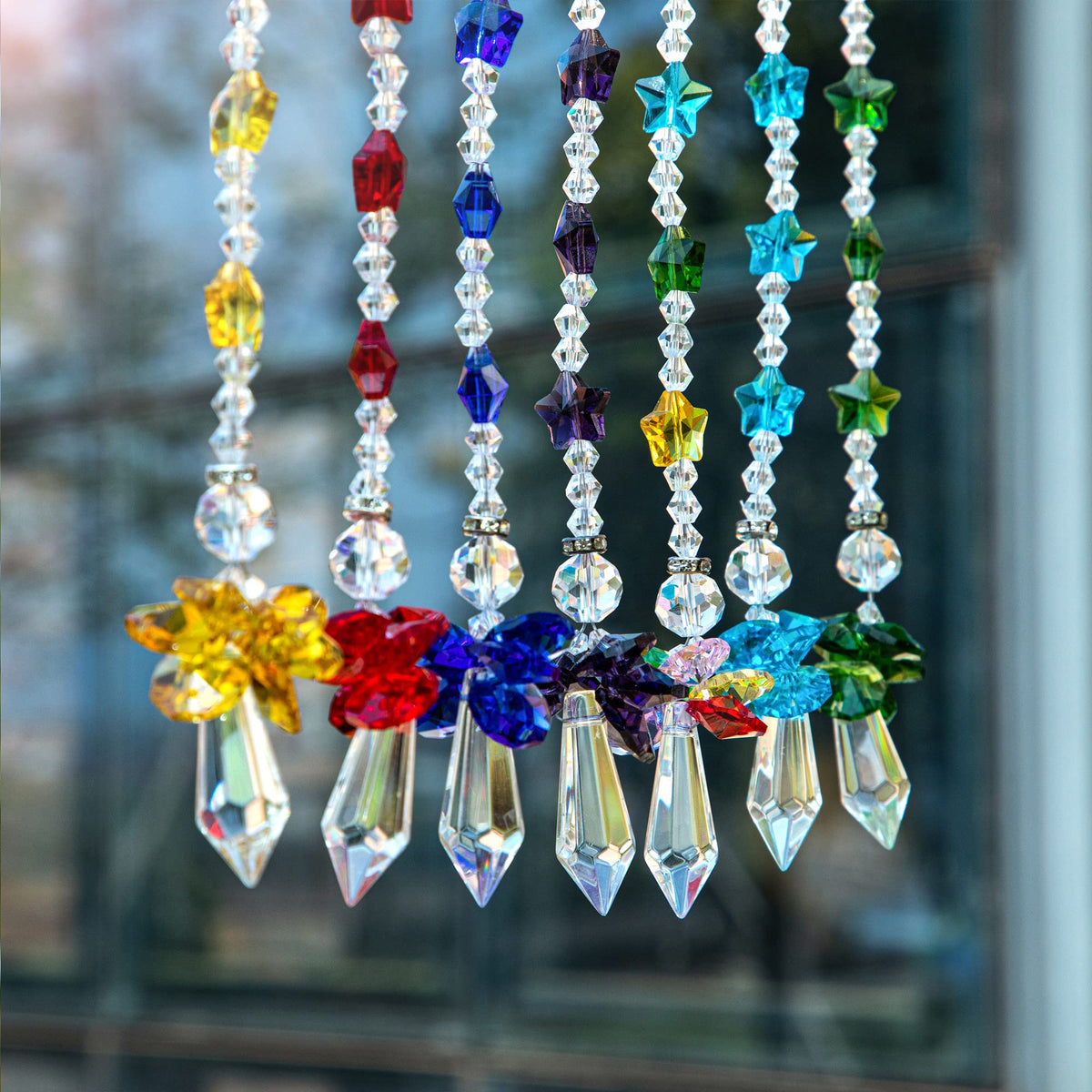 Crystalsuncatcher angel beads rainbow sparkles brighten any room's mood and decor.