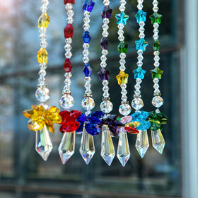 Crystalsuncatcher angel beads rainbow sparkles brighten any room's mood and decor.