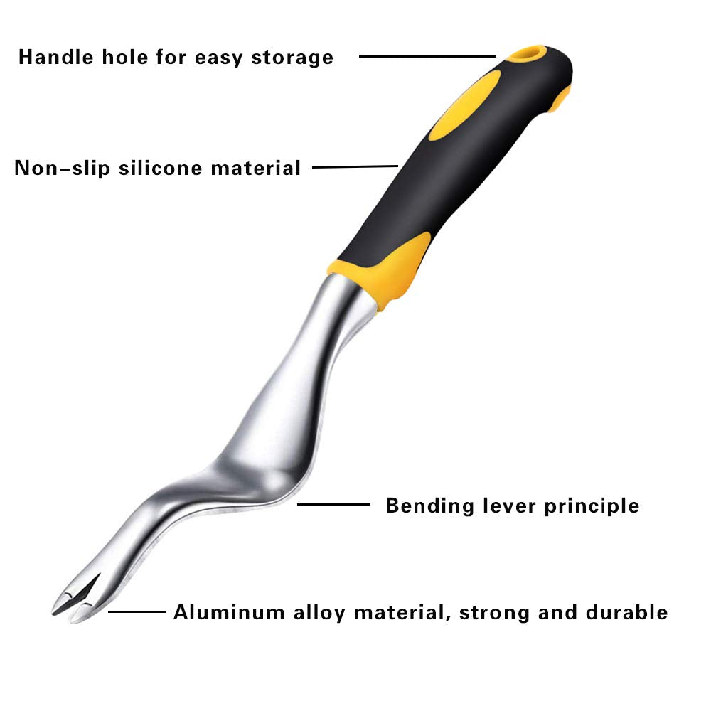 Cuayaes weed puller made of durable aluminium for sturdy, rust-resistant use.