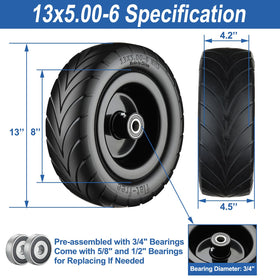 Cubesprings flat-free tire side profile enhances ride stability on uneven lawns