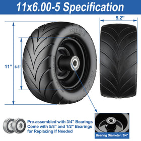 Cubesprings side profile of flat-free tire shows rugged construction for long wear.