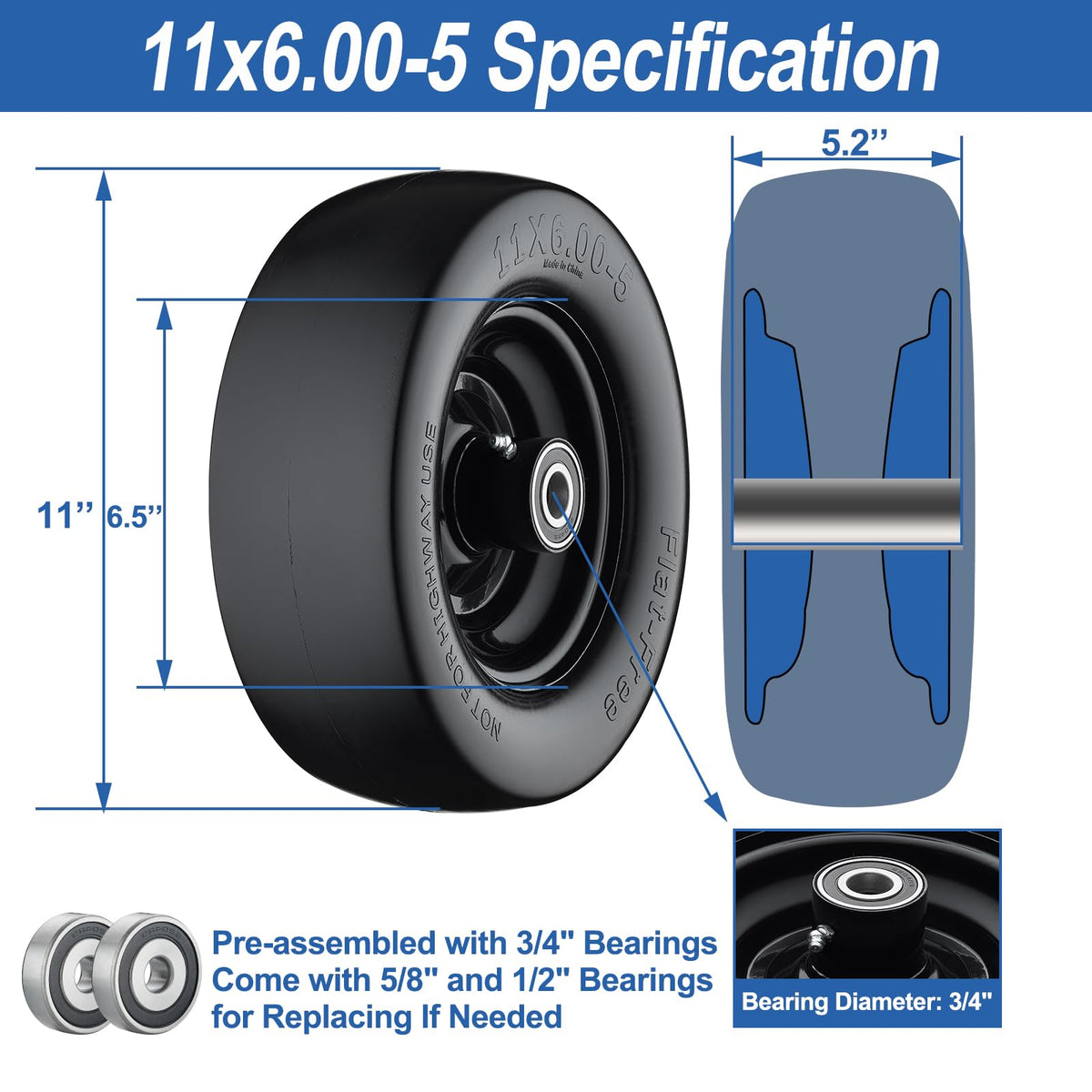 Cubesprings flat-free tire side view, ideal for upgrades