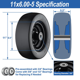 Cubesprings flat-free tire side view, ideal for upgrades