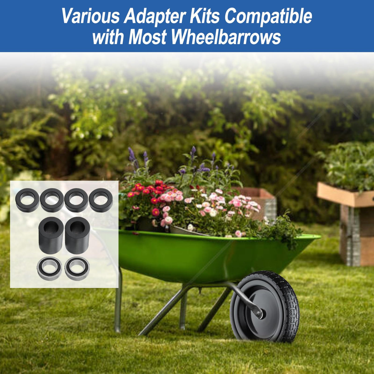 Cubesprings garden cart install-ready with included hardware.