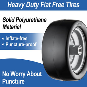Cubesprings ready-to-install front tire for lawn tractors simplifies service.