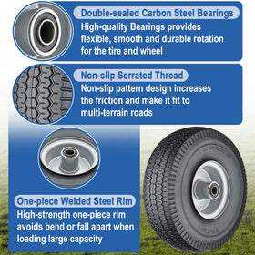 Cubesprings welded rim with sealed bearings supports heavy loads