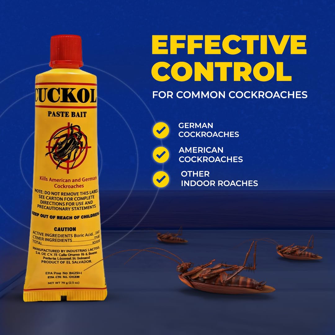 Cuckol natural attractants lure roaches to feed for monitoring.