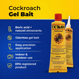Cuckol gel bait applied to cracks and crevices for targeted control.