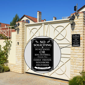 CUDIG deliveries welcome outdoor sign signals couriers to leave packages at the door.