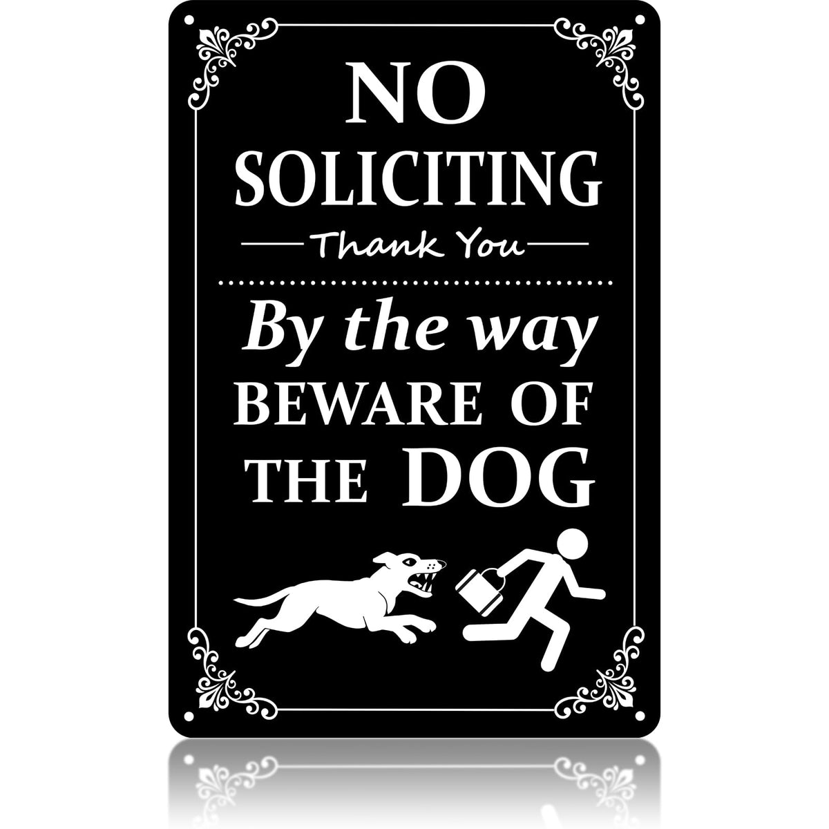 CUDIG front door no soliciting sign enhances curb appeal with a clear message.
