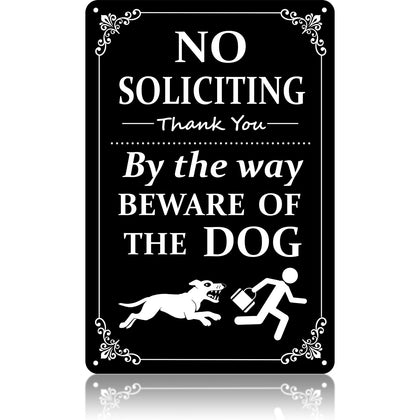 CUDIG front door no soliciting sign enhances curb appeal with a clear message.