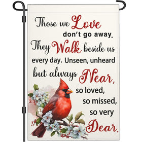 Cuiliqun Those We Love Don't Go Away garden flag 12x18 in, vivid remembrance outdoors