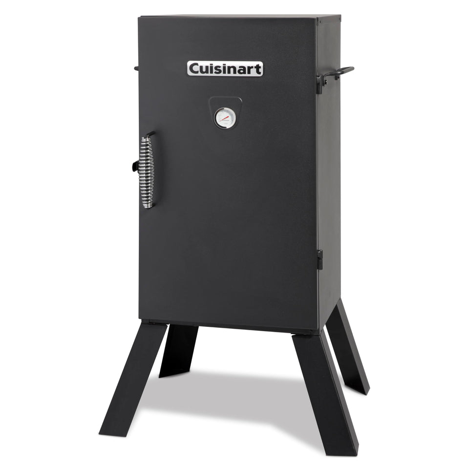 Cuisinart 30in electric smoker front view ideal for entertaining with large batches