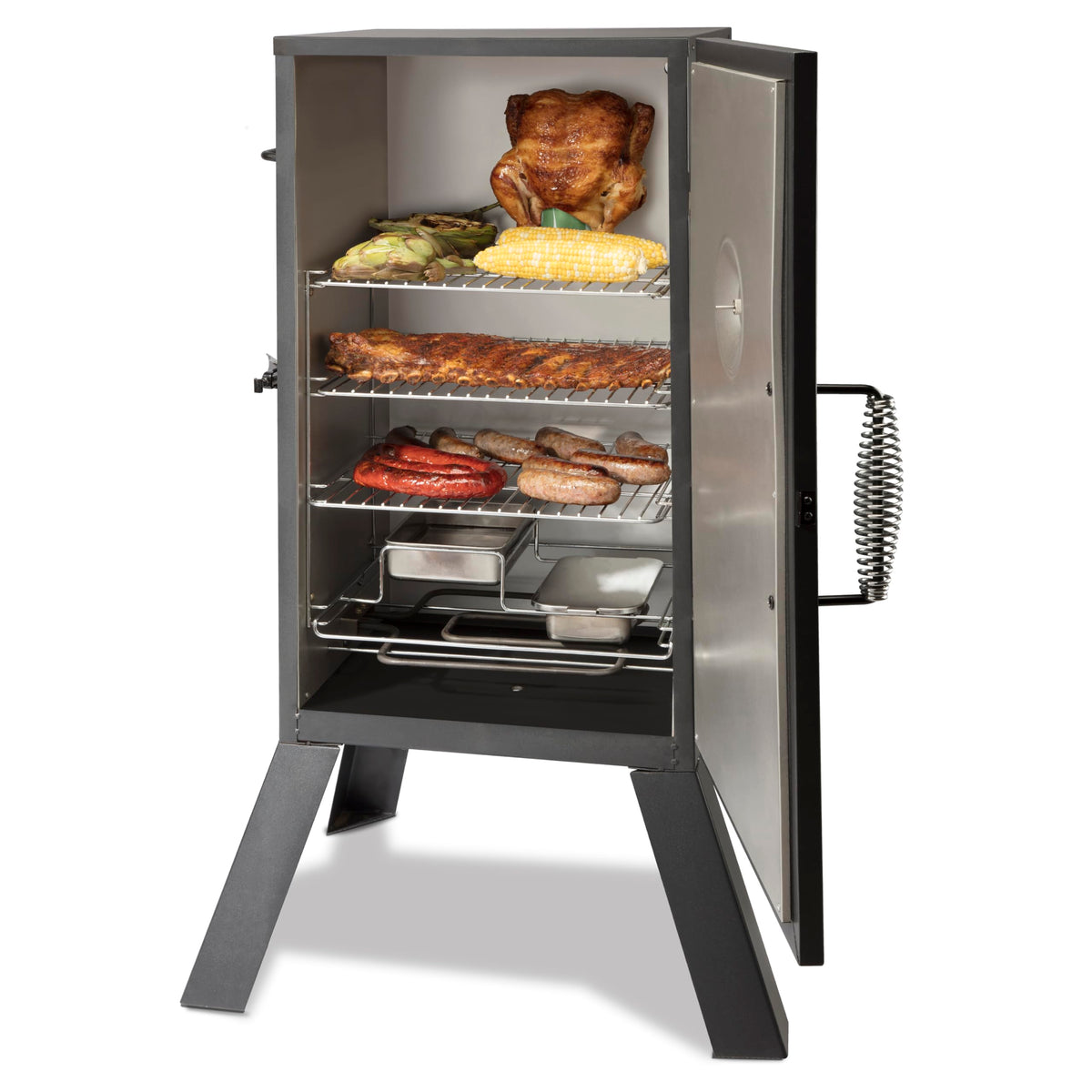 Cuisinart 30in electric smoker removable racks for flexible layouts