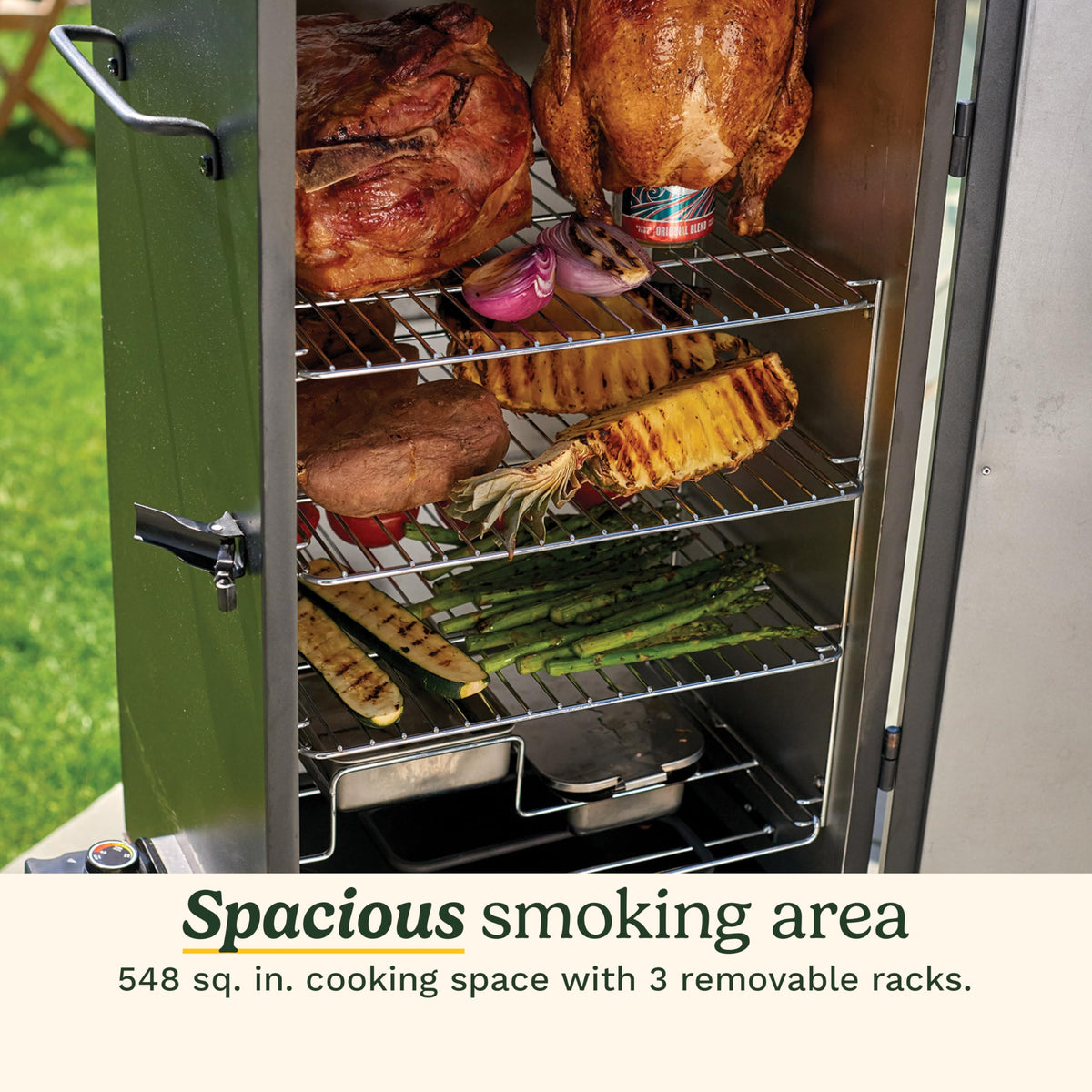 Cuisinart 30in electric smoker temperature dial for precise heat control