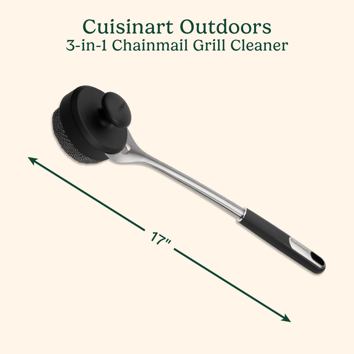Cuisinart bristle-free grill brush protects food from stray bristles