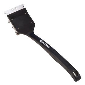 Cuisinart CCB-100 triple bristle bristles in action for deep cleaning on grill