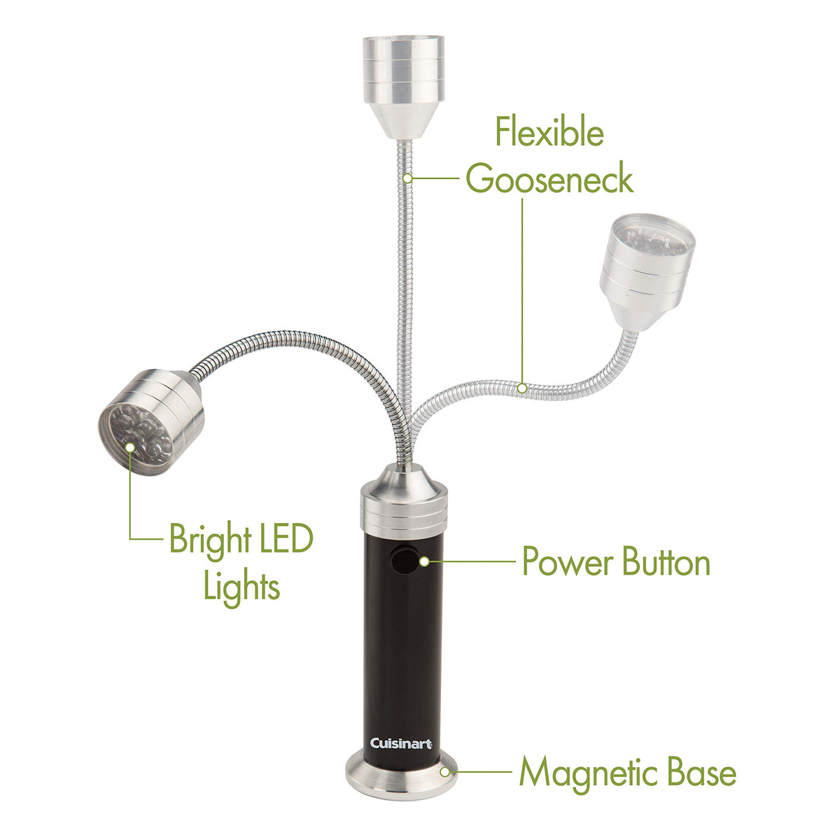 Cuisinart CGL-502 magnetic base attaches to metal surfaces securely