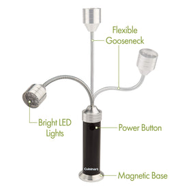 Cuisinart CGL-502 magnetic base attaches to metal surfaces securely