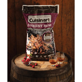 Cuisinart Cherry Rum blend from reclaimed wood offering consistent burn.