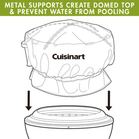 Cuisinart Cleanburn cover showing side vents for wind and condensation control.
