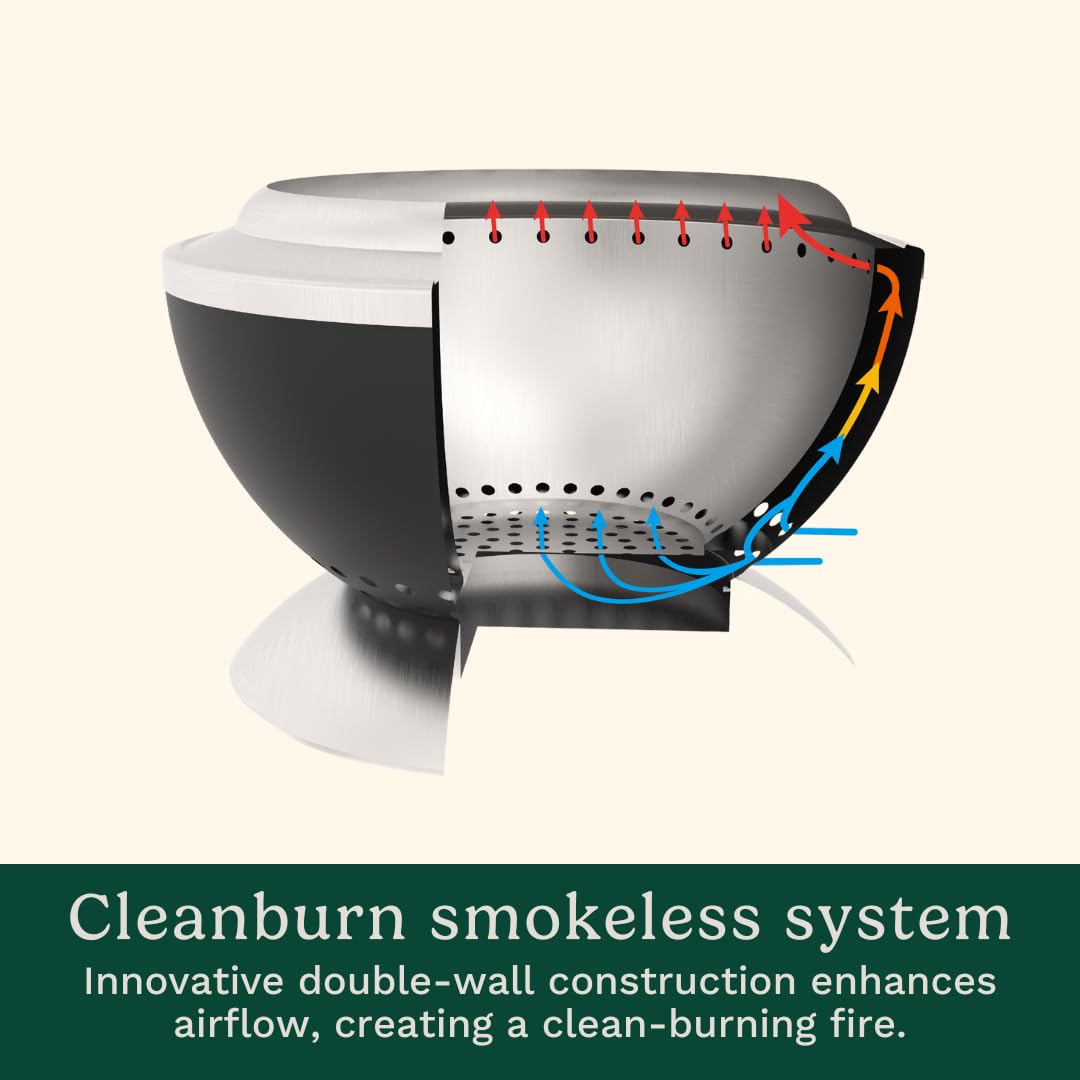 Cuisinart Cleanburn fire pit integrated handle for effortless relocation