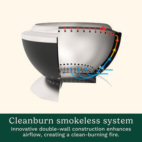 Cuisinart Cleanburn fire pit integrated handle for effortless relocation