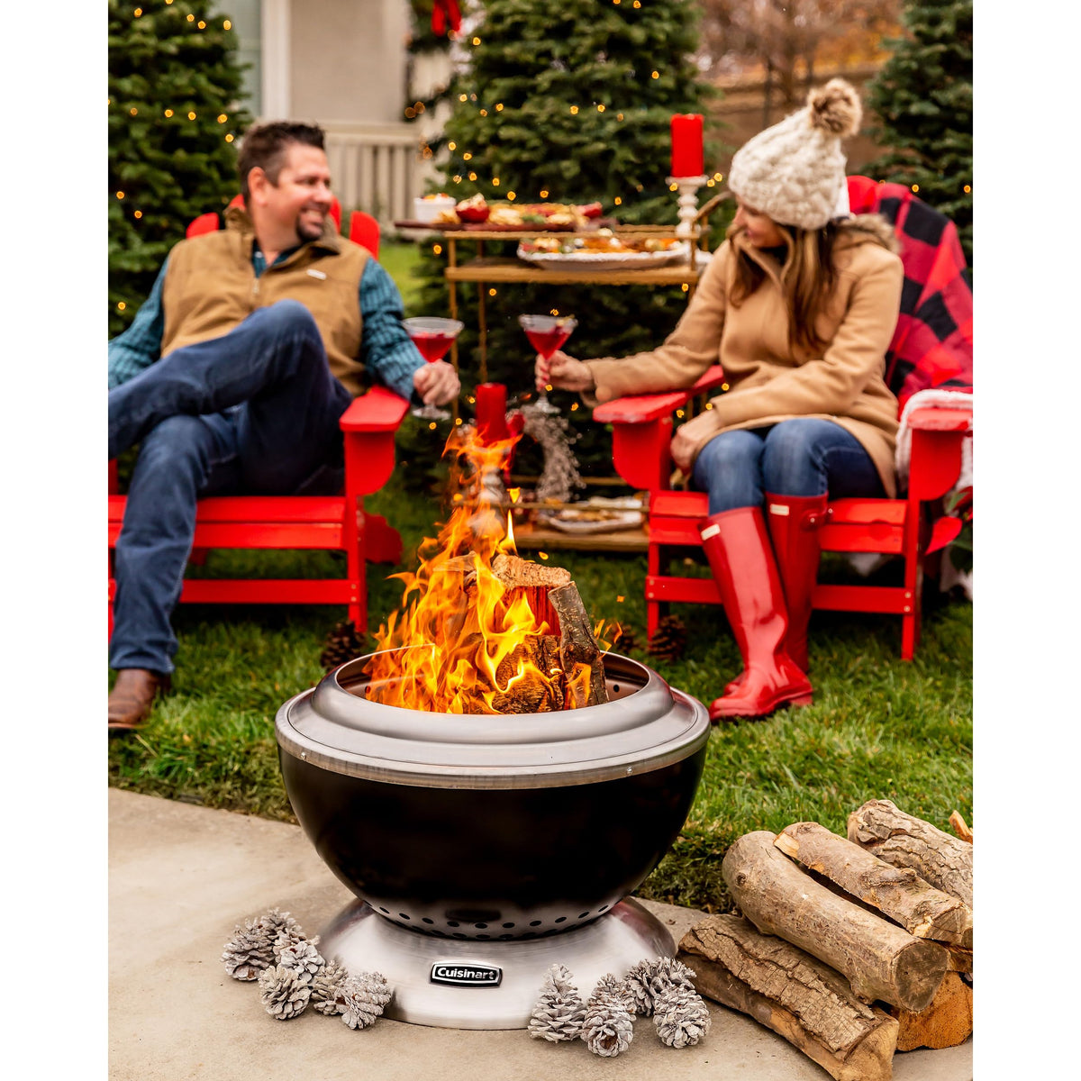 Cuisinart Cleanburn 22-lb portable fire pit for easy transport