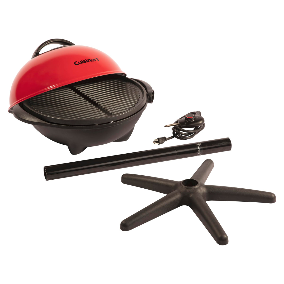 Cuisinart grill features a 6-foot power cord for versatile placement.