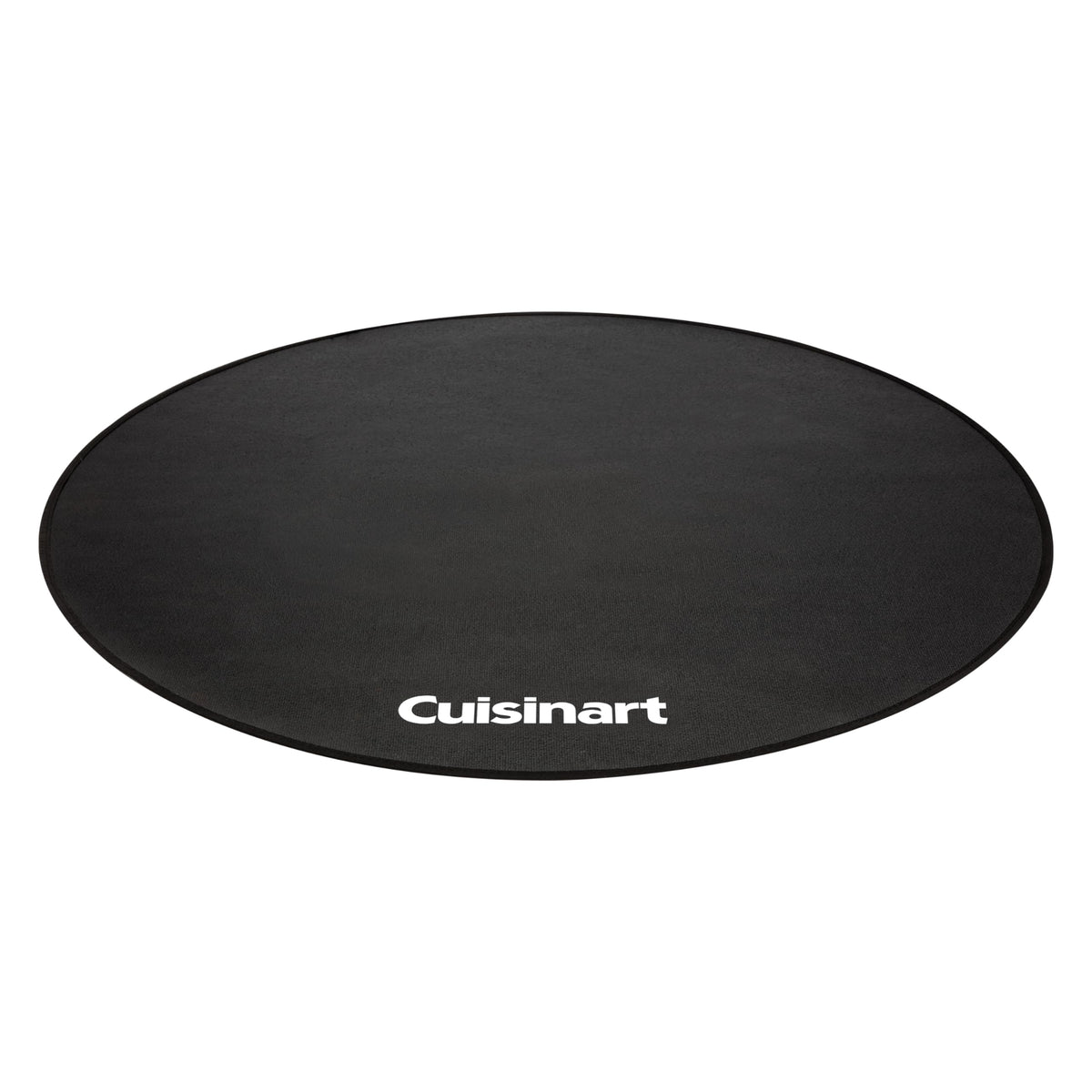 Cuisinart 36-inch silicone-coated grill mat in use on deck protecting against grease