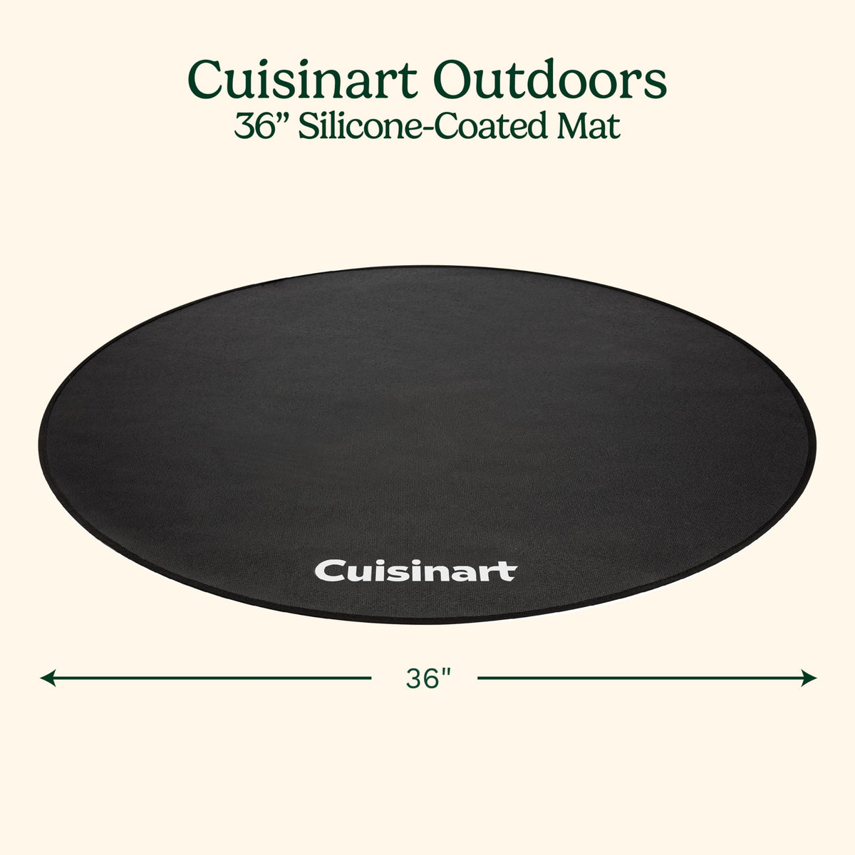 Cuisinart grill mat under grill on concrete patio catching spills