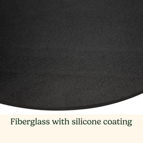 Cuisinart grill mat easy-clean feature shown on patio after cooking
