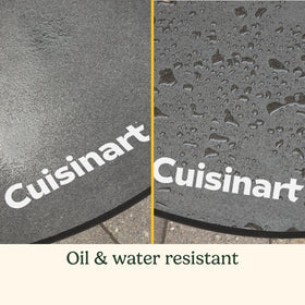 Cuisinart 36-inch mat on wood deck demonstrates non-slip surface