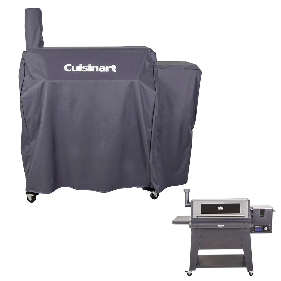 Cuisinart Oakmont grill cover front view with UV protection.