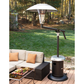 Cuisinart cone burner provides downward and outward heat distribution.