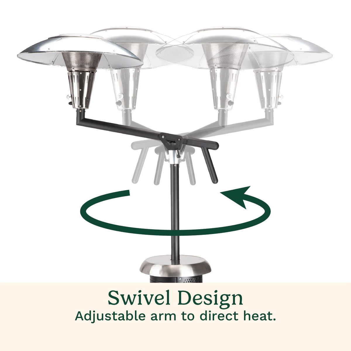 Cuisinart Perfect Position hidden tank base stores propane for a clean patio look.