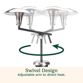 Cuisinart Perfect Position hidden tank base stores propane for a clean patio look.