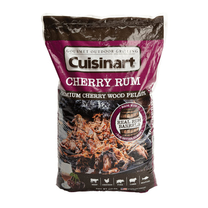 Cuisinart Premium Cherry Rum pellets 20 lb bag for rich, balanced smoke flavor.