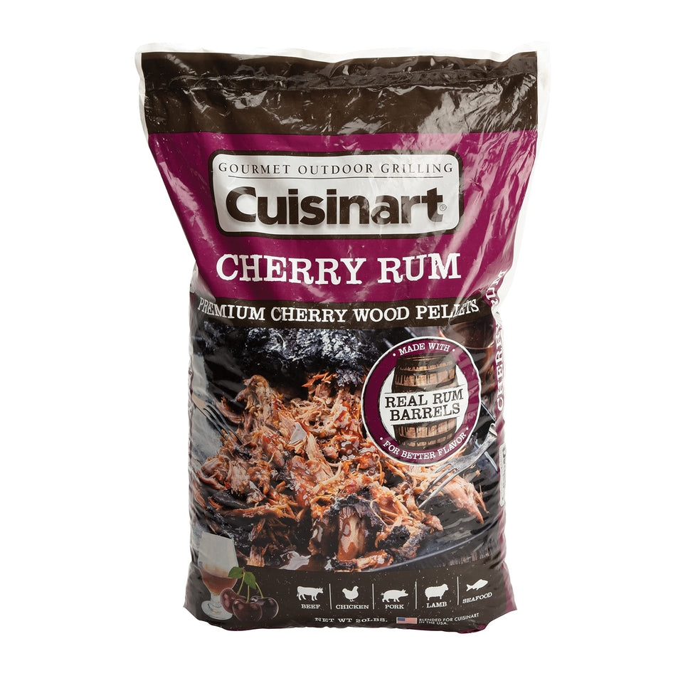 Cuisinart Premium Cherry Rum pellets 20 lb bag for rich, balanced smoke flavor.