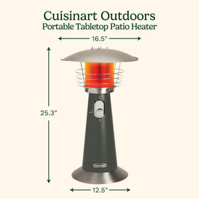 Cuisinart tabletop heater anti-tilt switch for safer outdoor heating