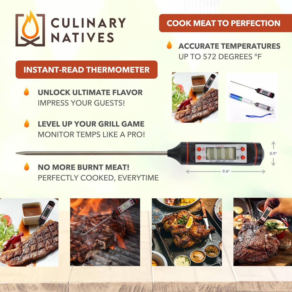 CULINARY NATIVES 3-piece BBQ starter set ready for charcoal, pellet or gas grilling
