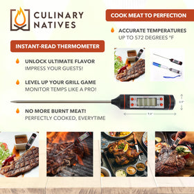 CULINARY NATIVES 3-piece BBQ starter set ready for charcoal, pellet or gas grilling