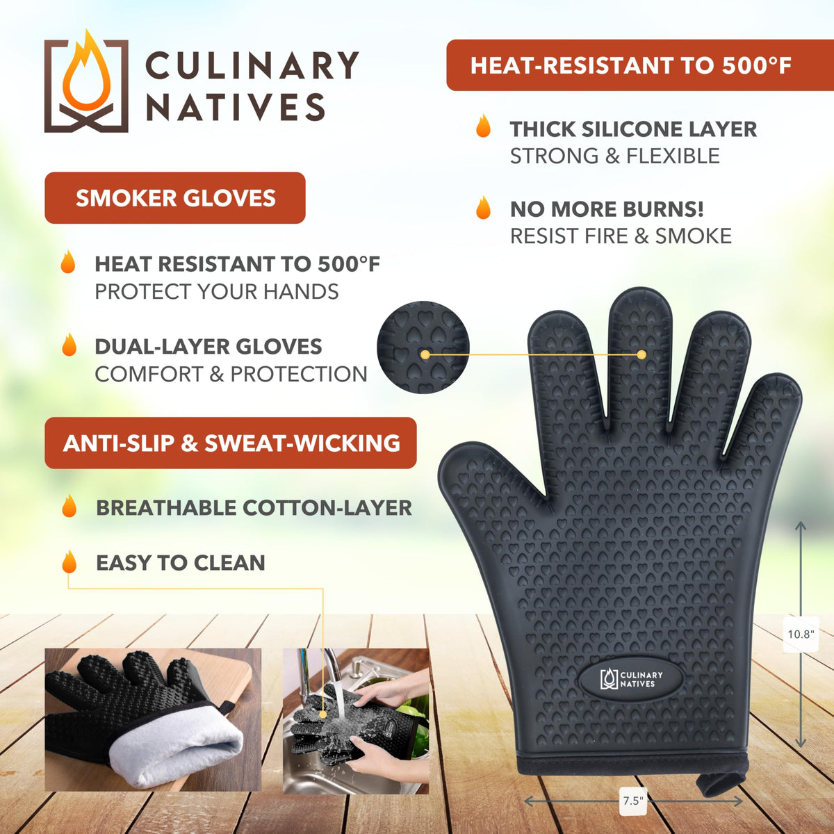 CULINARY NATIVES meat claws lifting pulled pork with grease-free grip and steady control