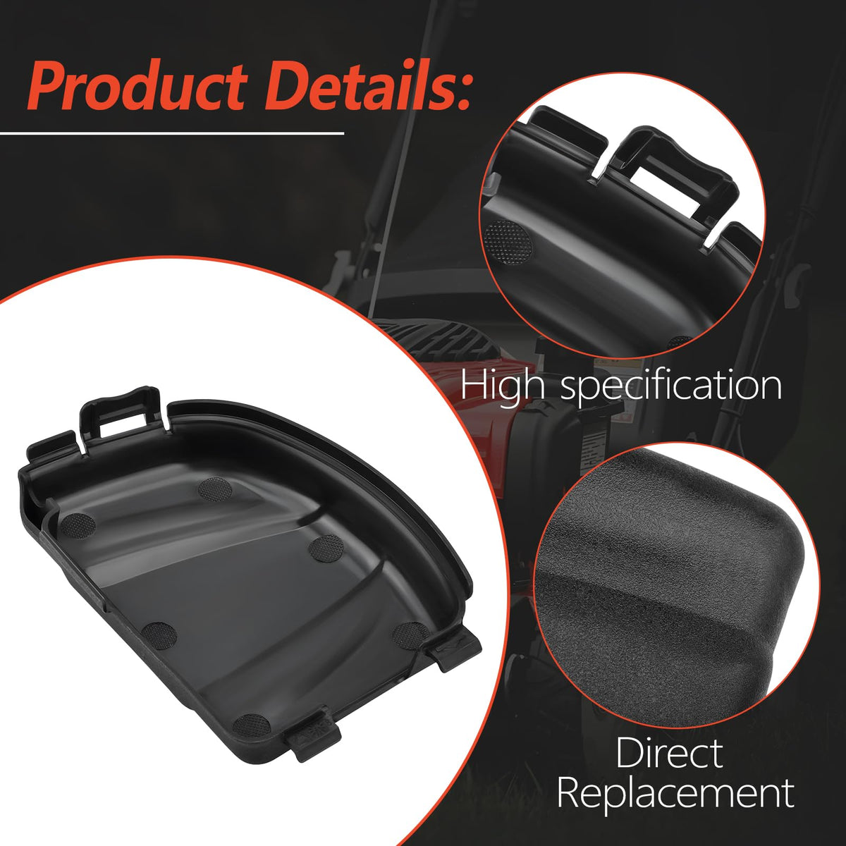 CULMKARI installation guide image showing mower air intake with new kit