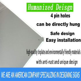 Cuorung Direct metal sign close-up shows rust-resistant surface and high-quality finish